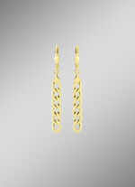 Lange Ohrhänger im Panzerketten-Design 