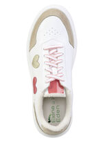 ELENA EDEN Sneaker mit niedlichen Herzchen besetzt WEISS-BUNT