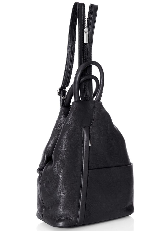 Laurina, Rucksack, Damen, mit zwei durch Rei&szlig;verschluss teilbare Umh&auml;ngeriemen 