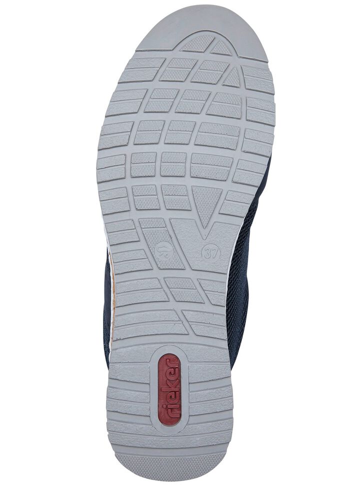 Rieker Slipper aus weichem Nubuk- und Textilmaterial 