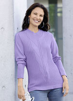 Pullover mit Schurwolle FLIEDER