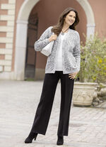 Strickjacke mit Tierfellmuster 