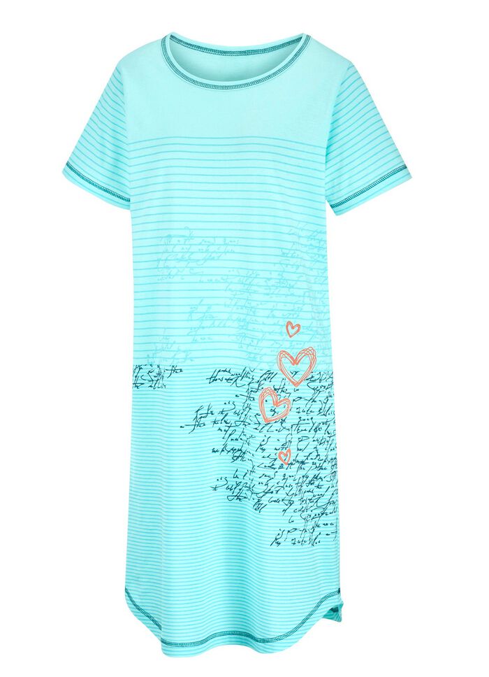 Nachthemd, knielang und kurzen &Auml;rmeln 