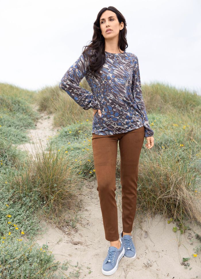 Shirt-Tunika mit elastischen &Auml;rmelabschl&uuml;ssen 