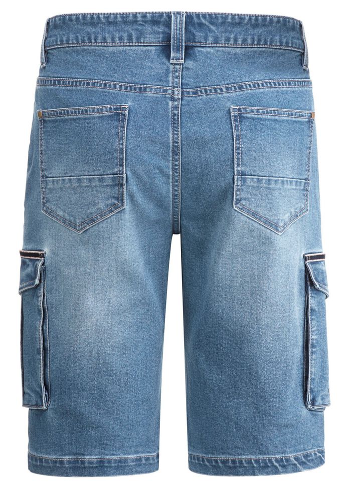 Jeans-Bermudas mit Cargotaschen 