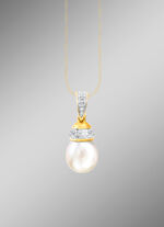 Anhänger Diamanten und Süßwasser-Zuchtperle 