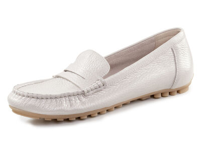 ELENA EDEN Mokassin-Slipper aus weichem, genarbtem Hirsch-Nappaleder 