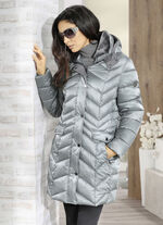 Jacke mit abnehmbarem Kunstpelz-Besatz am Kragen 