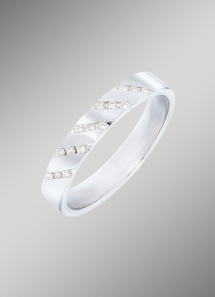 Platin Damenring mit Brillanten 