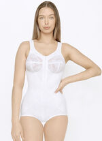 Susa Hosenkorselett mit Vorderreißverschluss WEISS