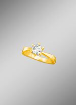 Damen-Solit&auml;rring mit champagnerfarbenem Brillant 