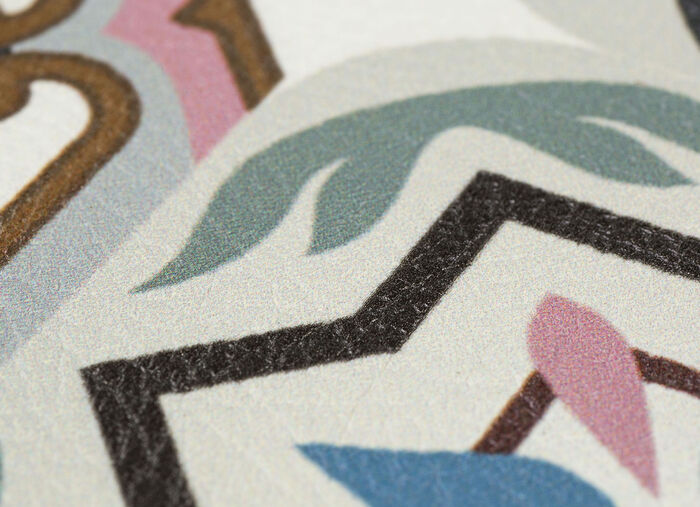 Strapazierfähiger Küchenläufer und -teppich im Fliesen-Design BLAU-GRAU