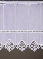 Kurzstore mit edler Macramé-Spitze und Stangendurchzug 