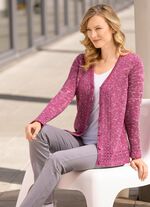 Strickjacke aus Melangegarn 