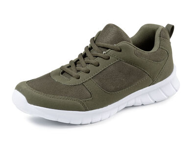 Schnür-Sneaker aus Synthetik und weichem Textilmaterial 