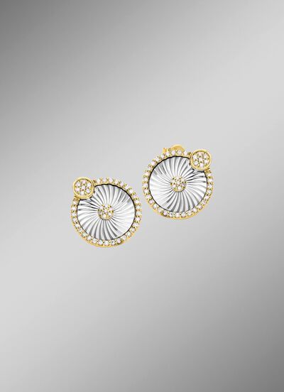 Strahlende Eleganz: Ohrstecker mit 86 Diamanten 