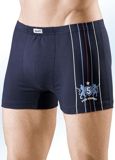 Viererpack Pants, uni, Motivdruck 