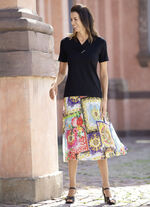 Plissee-Rock mit farbbrillantem Inkjet-Druck 