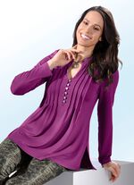 Shirt-Tunika mit Schmuckknopfleiste BEERE