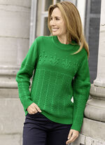 Pullover in Strukturmix GRÜN