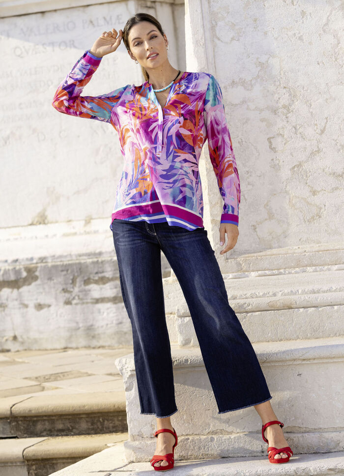 Jeans mit modischer Beinweite DUNKELBLAU