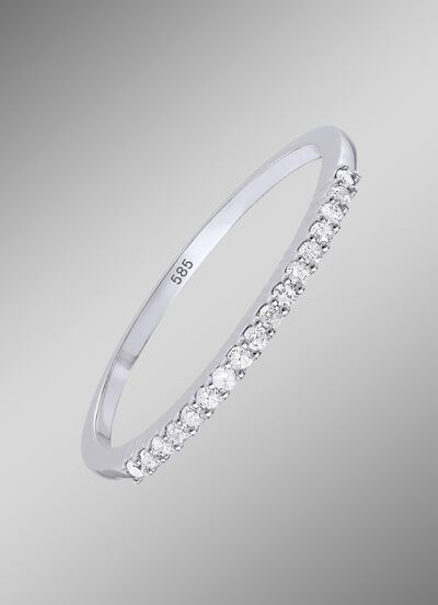 Exquisiter Damenring mit wei&szlig;en Diamanten 