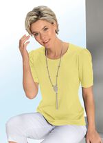 Shirt mit dezenter Kräuselung in 4 Farben GELB