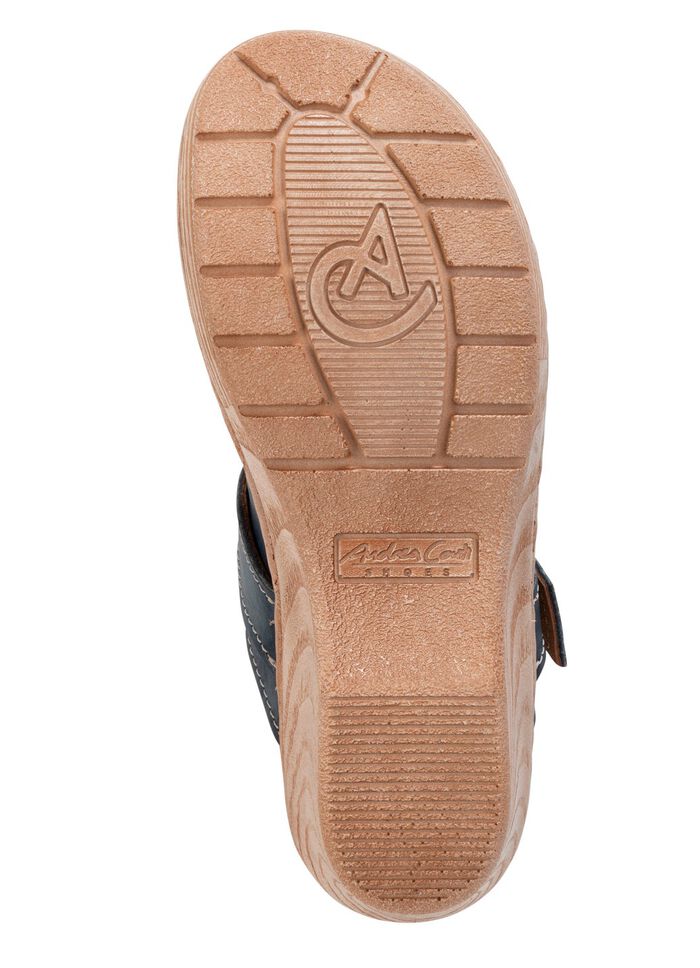 Andrea Conti Clog aus Nappaleder mit Knitter-Struktur DUNKELBLAU