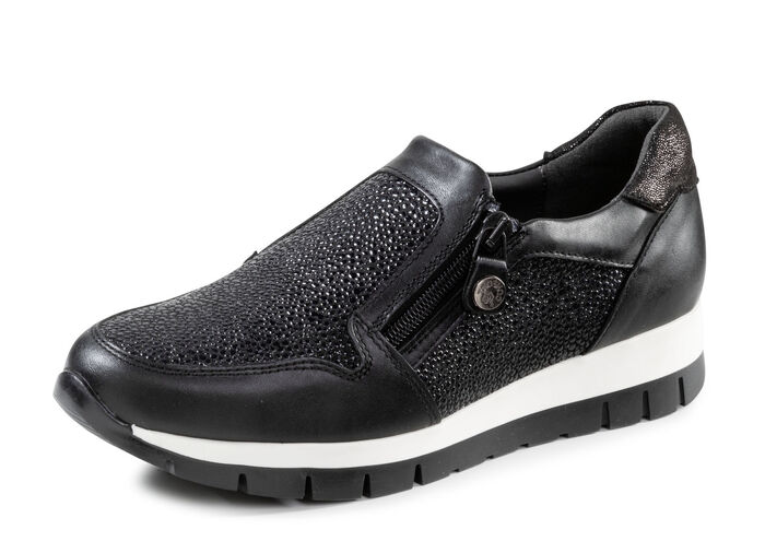  ELENA EDEN Slipper aus Nappaleder SCHWARZ