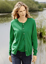 Strickjacke aus reiner Baumwolle GRÜN