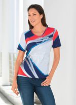 Shirt mit silberfarbenem Glanzdruck 