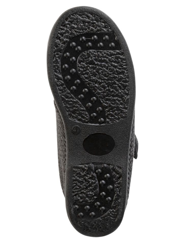 Textil-Stiefelette mit dezentem Fischgrat-Muster ANTHRAZIT