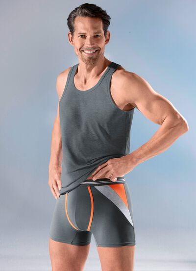 Viererpack Pants mit farbigen Eins&auml;tzen 