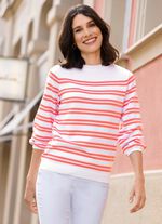 Pullover in Feinstrick WEISS-HUMMER