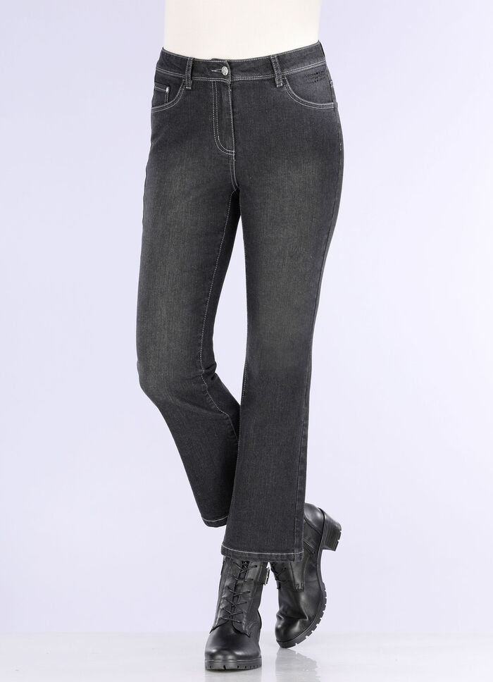 Jeans in Bootcut-Form SCHWARZ