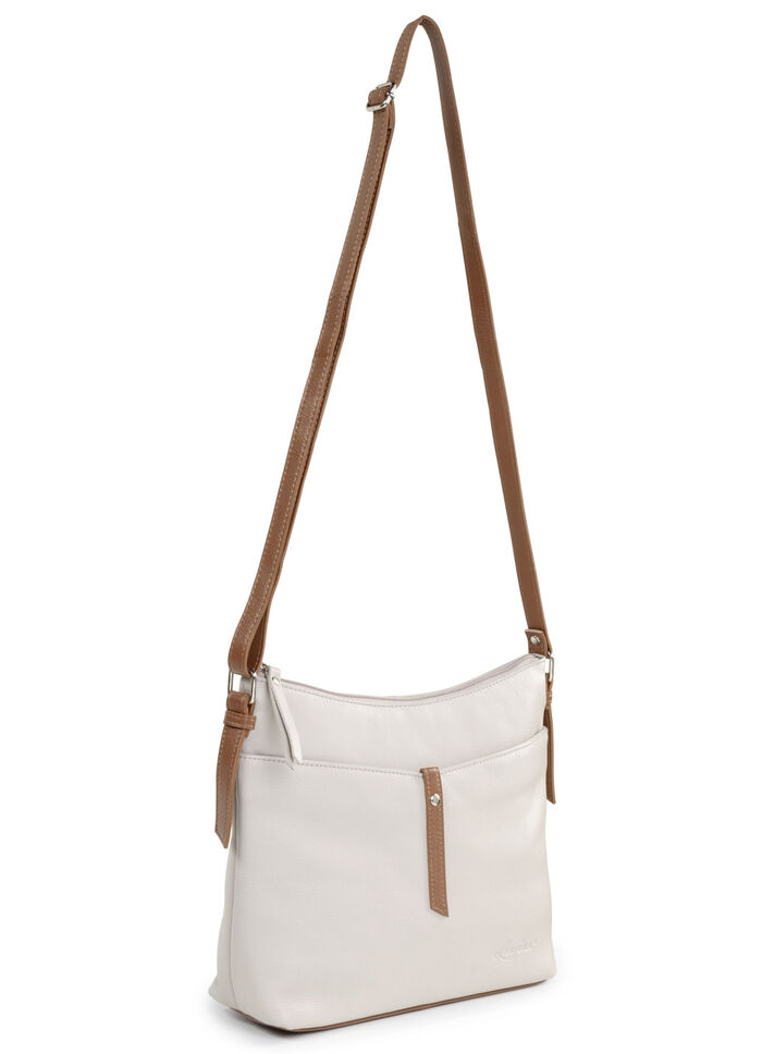 Laurina, Tasche, Damen, mit verstellbarem Umhängeriemen KIESEL-COGNAC