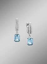 Funkelnde Eleganz f&uuml;r Ihre Ohren: Ohrringe mit Blautopas 