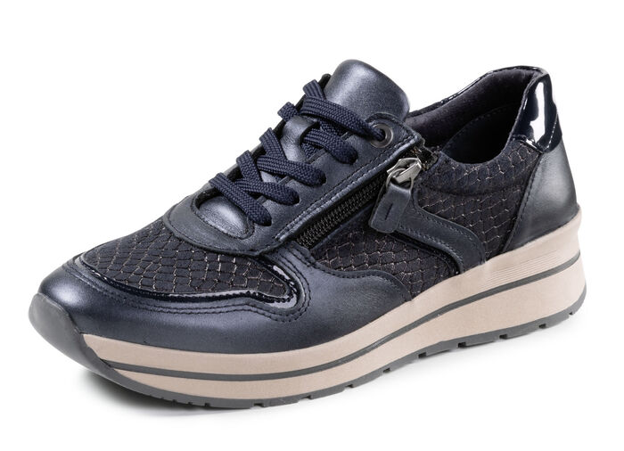 ELENA EDEN Schnür-Sneaker mit herausnehmbarem Lederfußbett DUNKELBLAU
