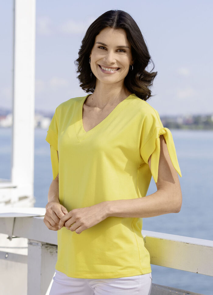 Shirt mit Bindeband in 2 Farben 