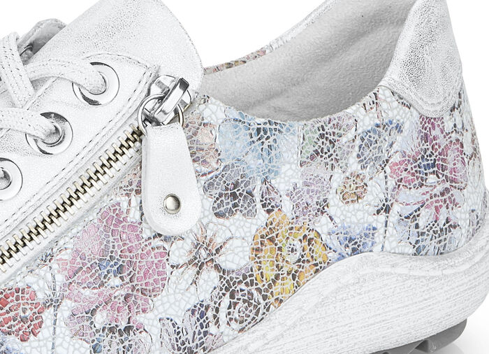Remonte, elegante Damen-Sneaker, Weite G, mit Reißverschluss SILBER-BUNT