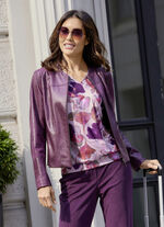 Kurzjacke aus Veloursleder-Imitat 