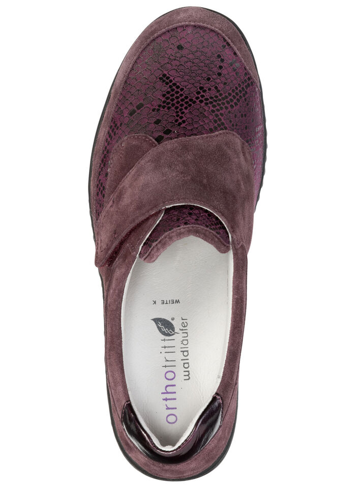 Waldläufer, bequeme Damen-Slipper, Weite K, mit herausnehmbarem Fußbett BURGUND