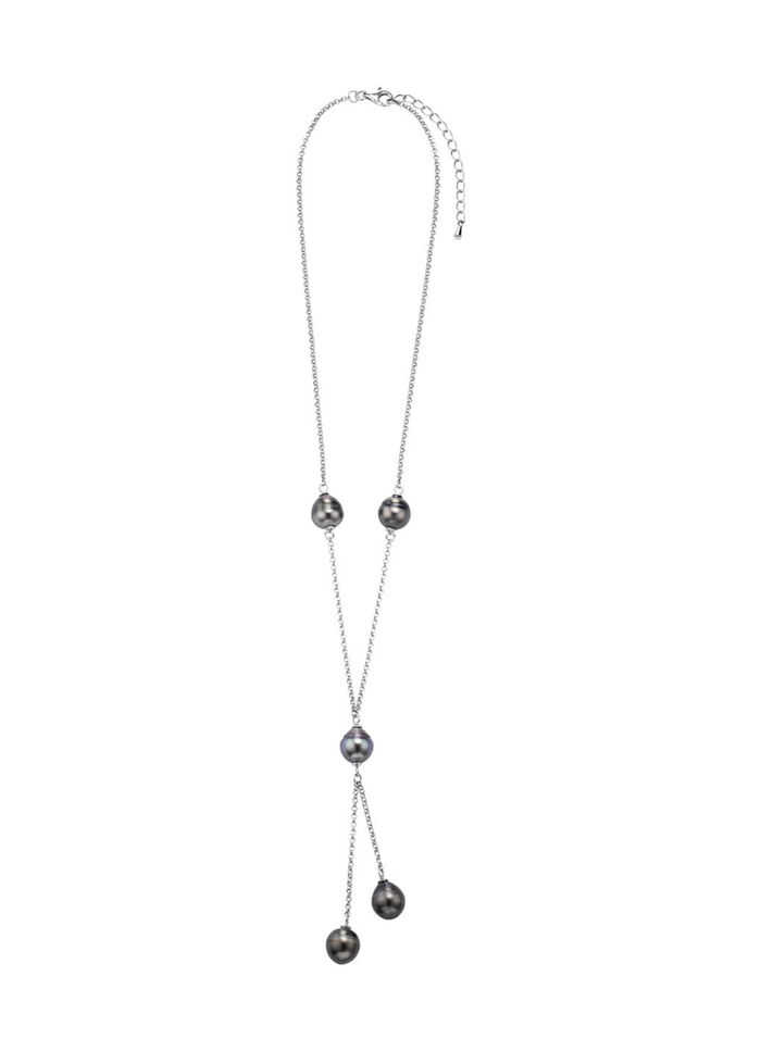 Halskette mit Tahiti-Zuchtperlen in Tropfenform 