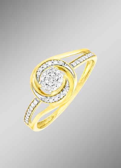Edler Damenring mit Diamanten  Edler Damenring mit Diamanten