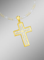 Massiver Kreuz-Anhänger mit Brillanten 