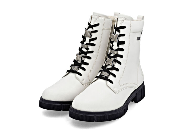 Remonte, schicke Damen-Stiefeletten, Winterschuhe, Weite G, mit Reißverschluss NATURWEISS