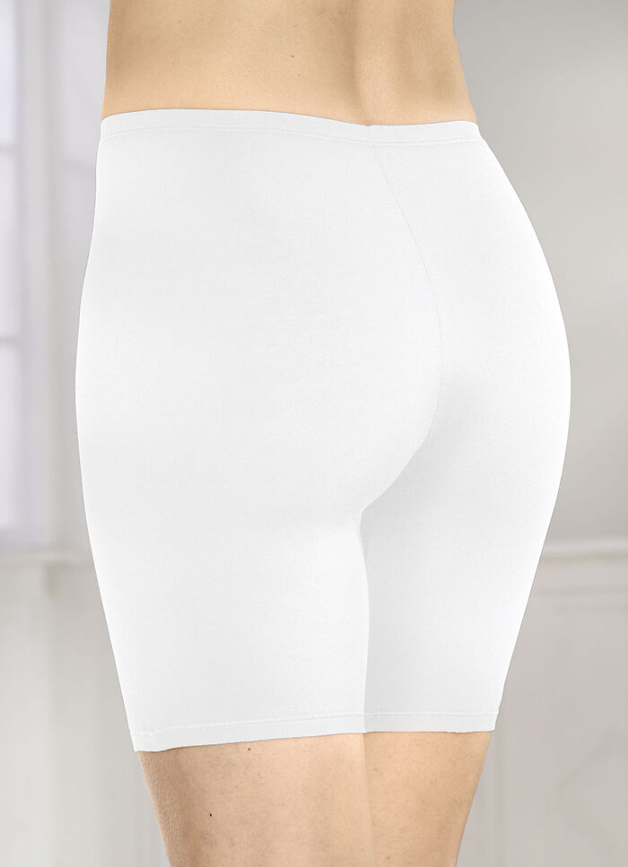 Dreierpack Longpants mit Elastan 3X WEISS