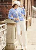 Strickjacke in aufwendigem Jacquard-Dessin 