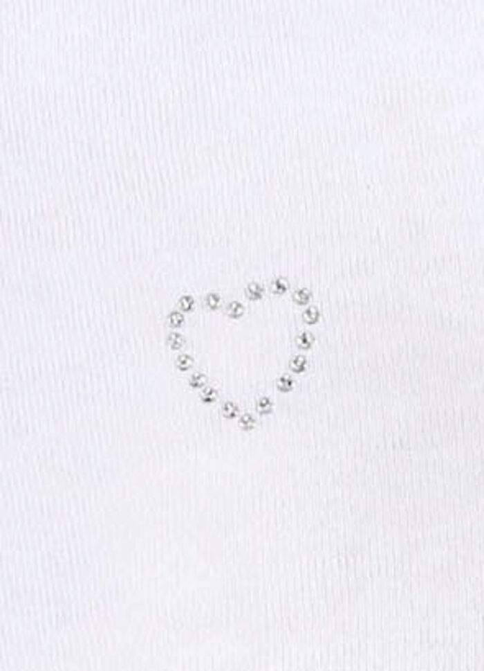 Viererpack Slips mit kleinem Strassherz im Vorderteil 