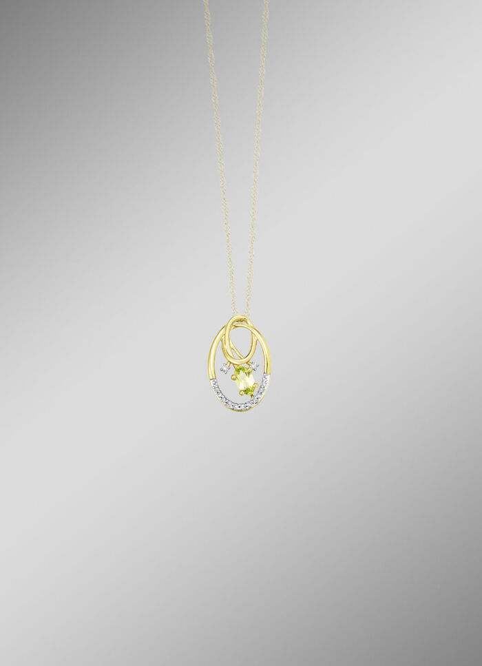 Anhänger mit Brillanten und Peridot 